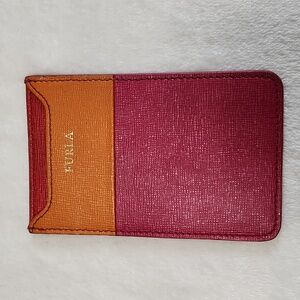 Furla Card Case / Wallet Sleeve Pink Leather